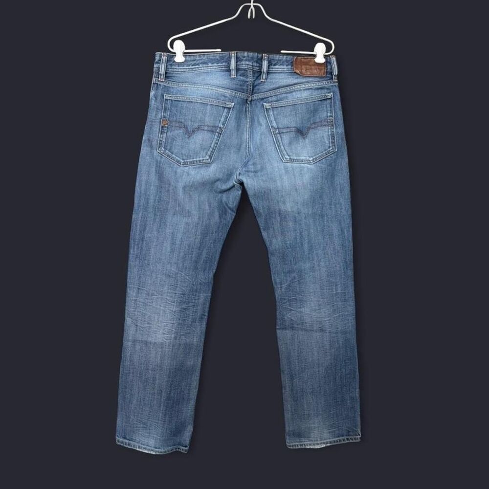 Y2K Diesel Waykee jeans straight leg mid wash faded blue denim button fly